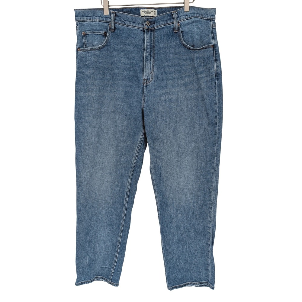 Abercrombie & Fitch Women Ankle Straight Ultra High Rise Curve Love Jeans 34/18L